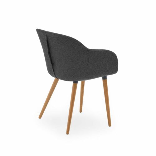 Stuhl Shell-N Pad Anthrazit mit Armlehne – Bild 2