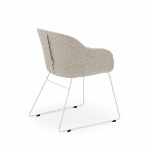 Stuhl Shell-U Pad Ecru mit Armlehne – Bild 2