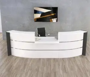 Empfangstheke Bari B3 Weiß