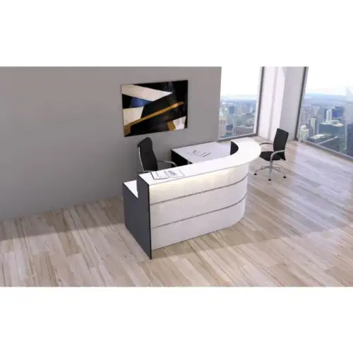 Empfangstheke Bari W2 Weiß – Bild 2