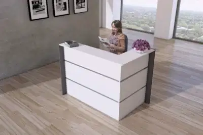 Empfangstheke Bari S1 Weiß