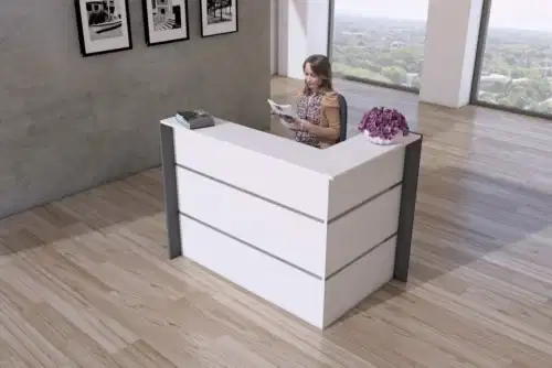 Empfangstheke Bari S1 Weiß