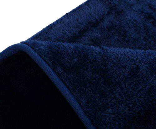Mikroflauschdecke Premium-Cashmerefeeling Marineblau (3 Größen) – Bild 3