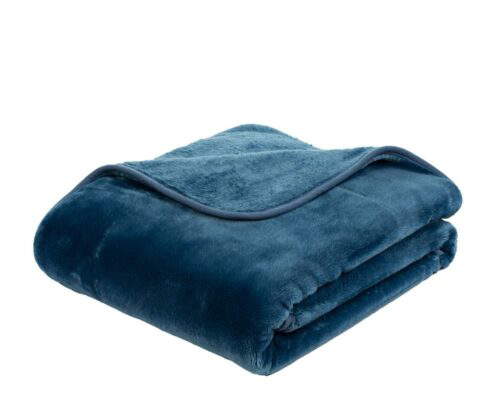 Mikroflauschdecke Premium-Cashmerefeeling Blau – Bild 2