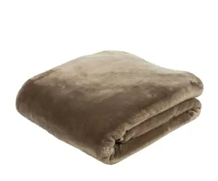 Mikroflauschdecke Premium-Cashmerefeeling Taupe