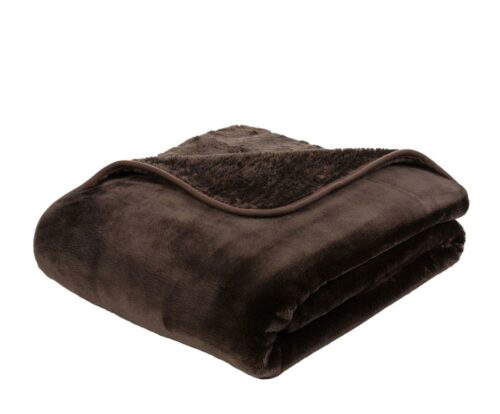 Mikroflauschdecke Premium-Cashmerefeeling Schoko (3 Größen) – Bild 2