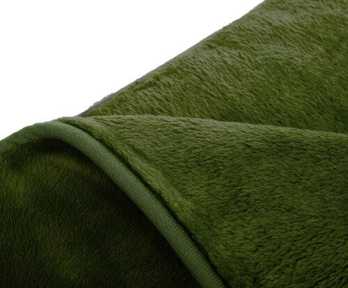 Mikroflauschdecke Premium-Cashmerefeeling Dunkelgrün (3 Größen) – Bild 3