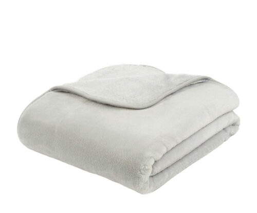 Mikroflauschdecke Premium-Cashmerefeeling Silber (3 Größen) – Bild 2