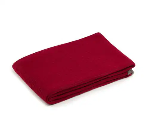 Fleece-Decke STOLA Cordoptik Bordeaux – Bild 1