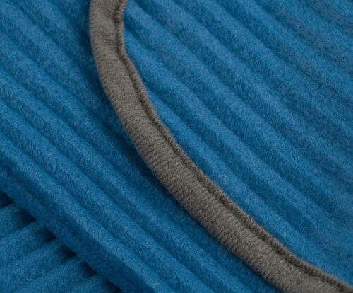 Fleece-Decke STOLA Cordoptik Blau – Bild 3