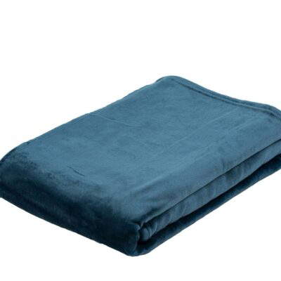 Mikroflauschdecke Marineblau
