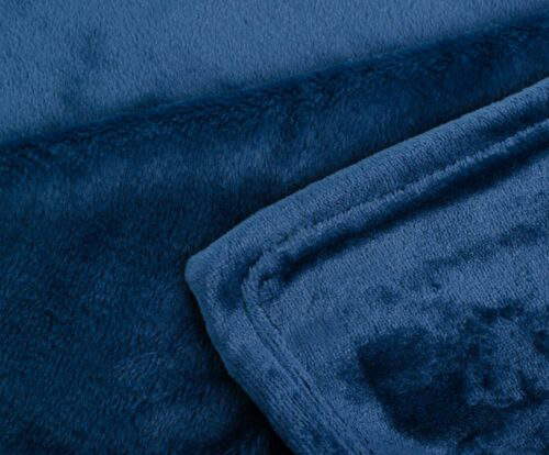 Mikroflauschdecke Memphis-Premium Marineblau (3 Größen) – Bild 2