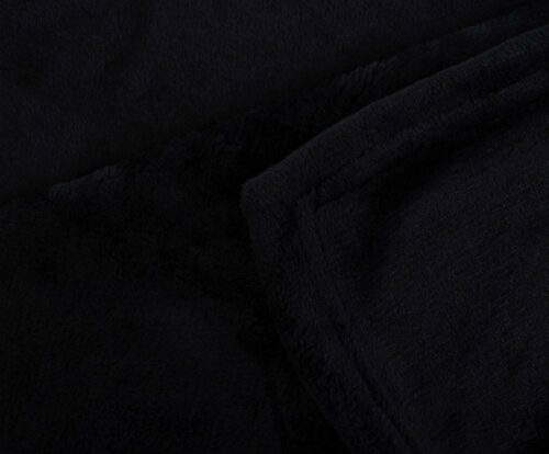 Mikroflauschdecke Memphis-Premium Schwarz (3 Größen) – Bild 2