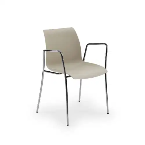 Stuhl Laser-M Beige mit Armlehne