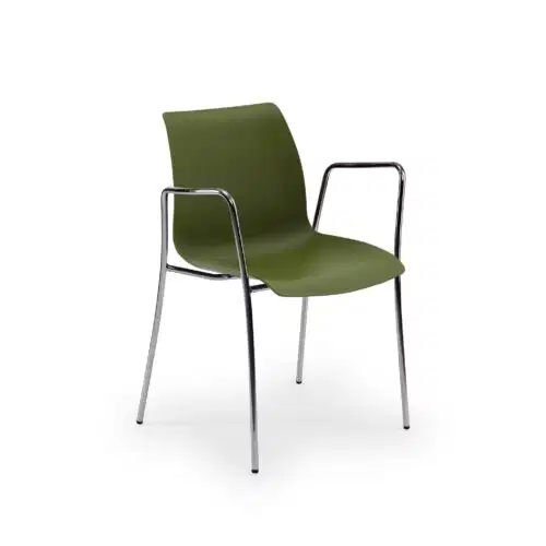 Stuhl Laser-M Khaki mit Armlehne – Bild 1