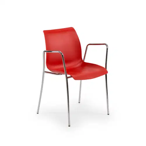Stuhl Laser-M Rot mit Armlehne