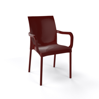 Stuhl Iris Braun mit Armlehne