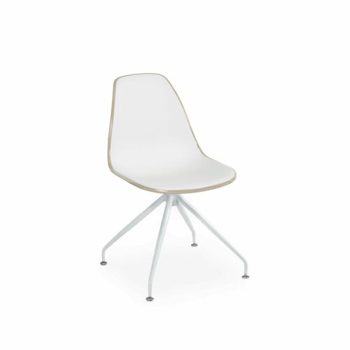 Stuhl EOS-Z – Beige mit weißen Beinen