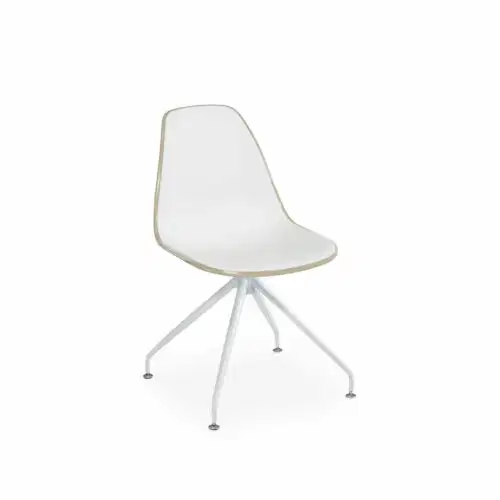 Stuhl EOS-Z – Beige mit weißen Beinen
