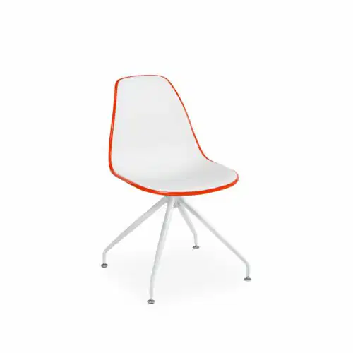 Stuhl EOS-Z – Orange mit weißen Beinen