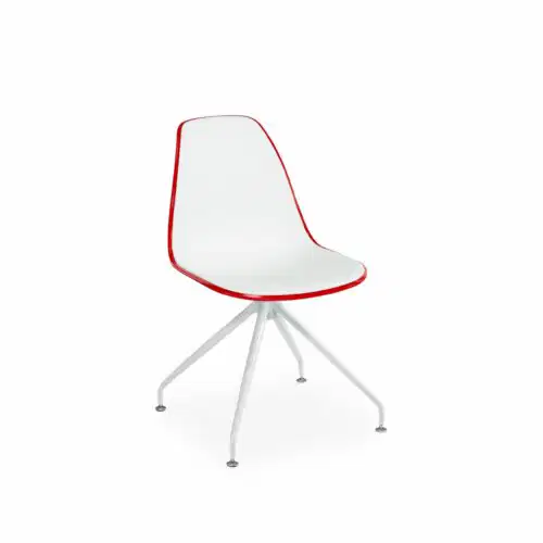 Stuhl EOS-Z – Rot mit weißen Beinen – Bild 1