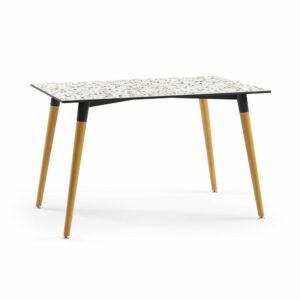 Rechteckiger Tisch Lamax-NQ Weiß Terrazzo