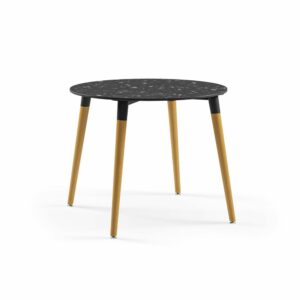 Runder Tisch Lamax-NQ Schwarz Terrazzo