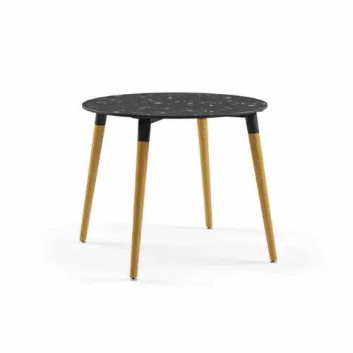 Runder Tisch Lamax-NQ Schwarz Terrazzo