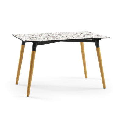 Rechteckiger Tisch Lamax V2 Weiß Terrazzo