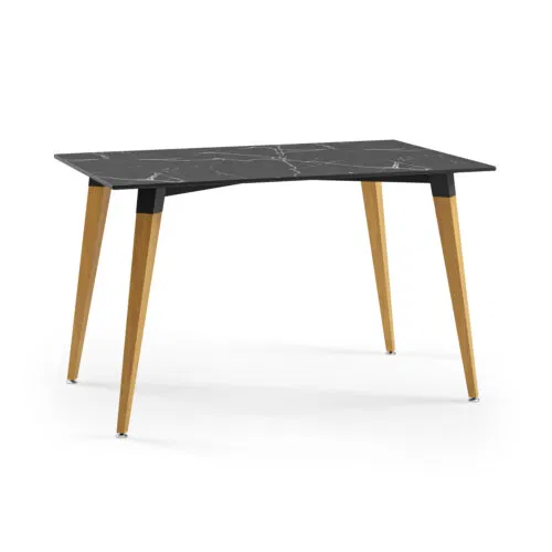 Rechteckiger Tisch Holz Lamax Y Schwarzer Marmor (3 Größen) Rechteckiger Tisch Holz Lamax Y Schwarzer Marmor (3 Größen) – Bild 1