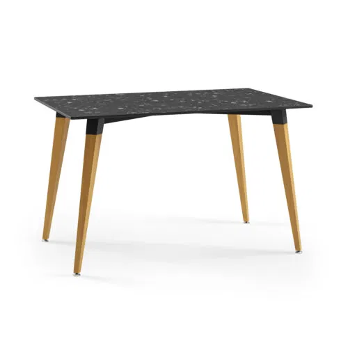 Rechteckiger Tisch Holz Lamax Y Schwarz Terrazzo Rechteckiger Tisch Holz Lamax Y Schwarz Terrazzo