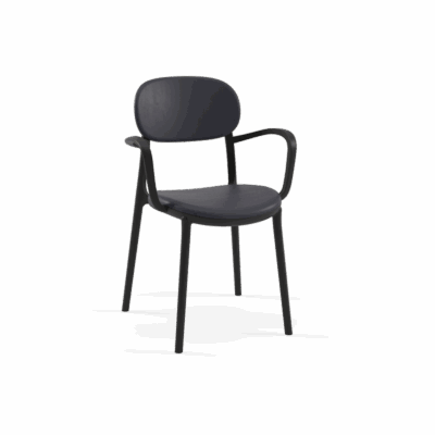 Stuhl Duo Pad Schwarz mit Armlehne