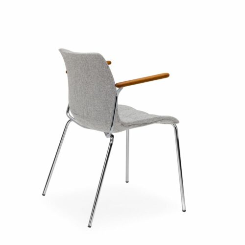 Stuhl Laser-T Pad Grau mit Armlehne – Bild 2
