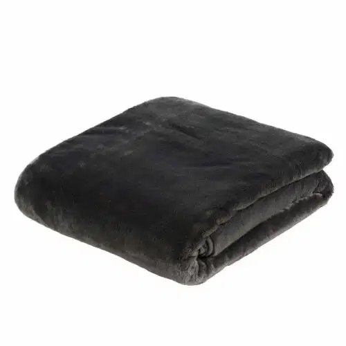 Mikroflauschdecke Premium-Cashmerefeeling Anthrazit