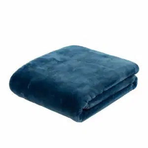 Mikroflauschdecke Premium-Cashmerefeeling Blau