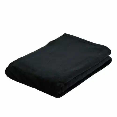 Mikroflauschdecke schwarz