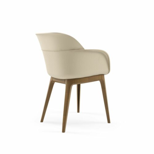 Stuhl Shell-WP Beige mit Armlehne – Bild 2