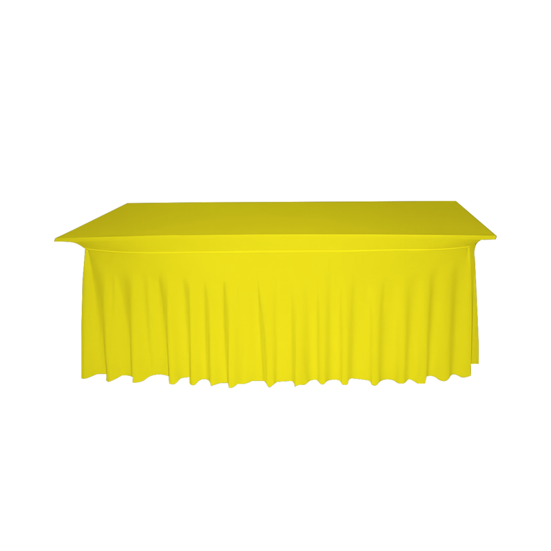 eckige tischhusse gelb