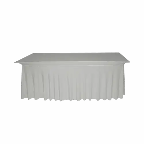 eckige tischhusse grau