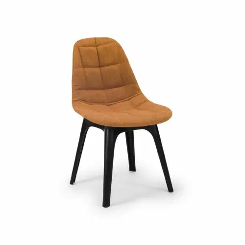 Stuhl Eos W Pad – Orange mit schwarzen Beinen – Bild 1
