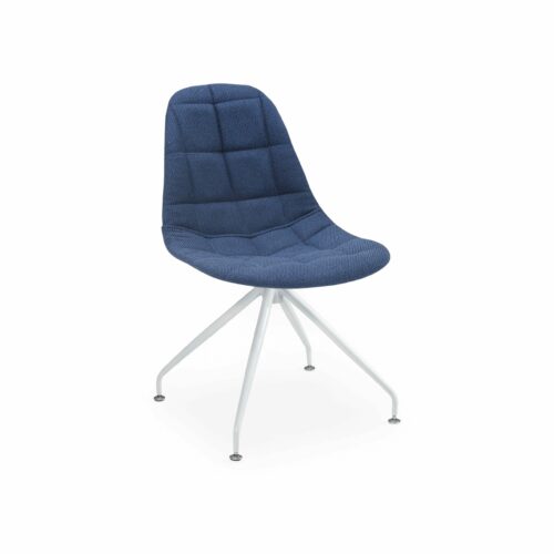 Stuhl EOS-Z Pad – Dunkelblau mit weißen Beinen – Bild 2
