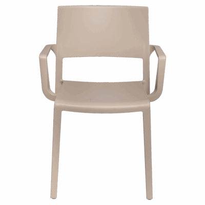 Stapelstuhl Lilibet B Sand – Mit Armlehnen