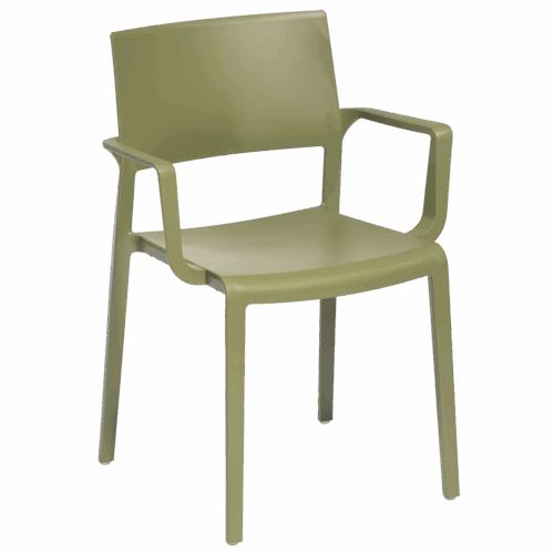Stuhl Lilibet Olivgrün mit Armlehne – Bild 3