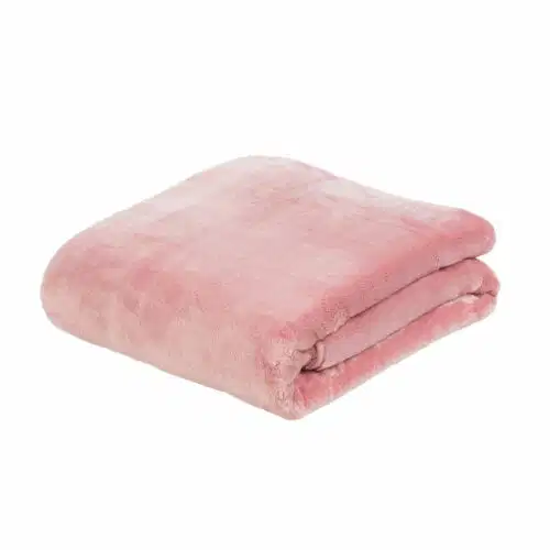 Mikroflauschdecke Premium-Cashmerefeeling Altrosa