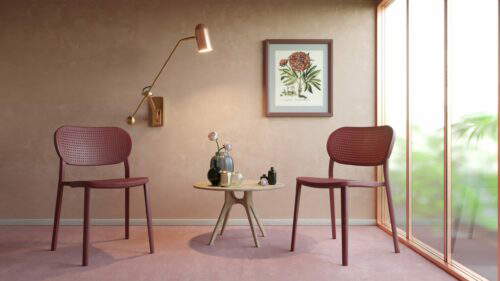 Stuhl Nuta Bordeaux – Bild 3