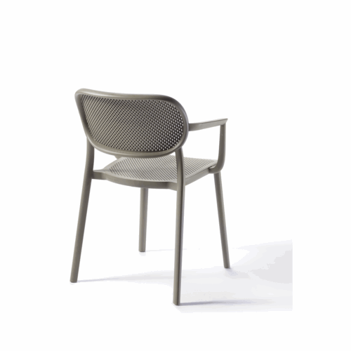 Stuhl Nuta Grau mit Armlehne – Bild 3