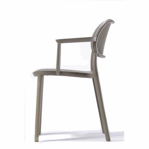 Stuhl Nuta Mineral Grau mit Armlehne – Bild 2