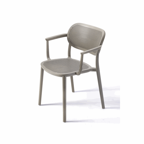 Stuhl Nuta Mineral Grau mit Armlehne – Bild 3