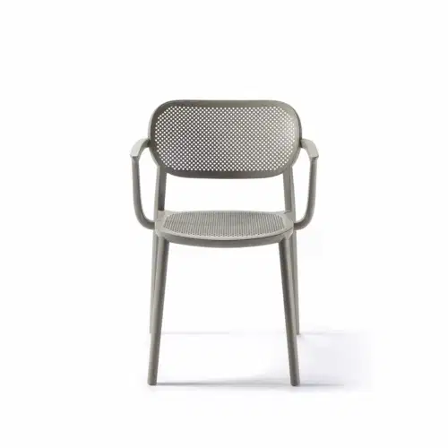 Stuhl Nuta Mineral Grau mit Armlehne – Bild 1