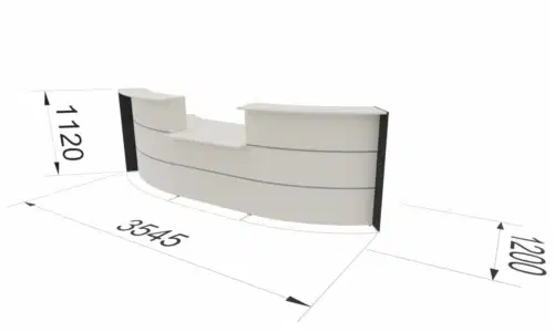 Empfangstheke Bari B3 Weiß – Bild 3